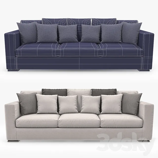 Asnaghi Boston Maxi Sofa 3DS Max Model