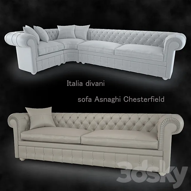 Asnaghi Chesterfield Sofa 3DSMax File