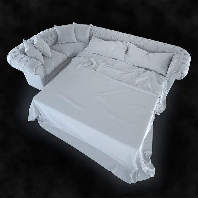 Asnaghi Chesterfield Sofa 3dsMax Model