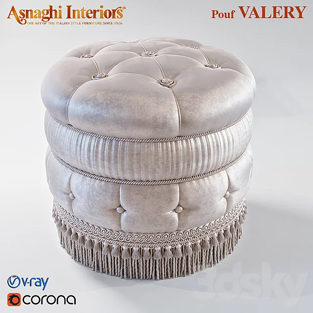 ASNAGHI POUF VALERY 3DSMax File