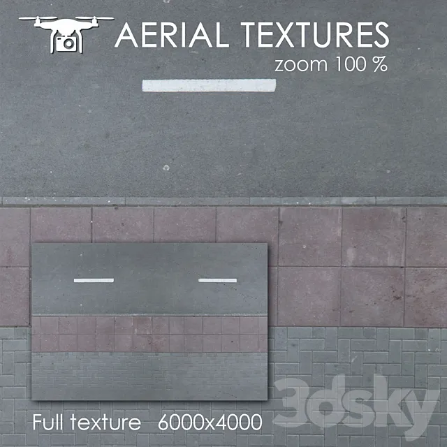 Asphalt with sidewalk 67 3ds Max