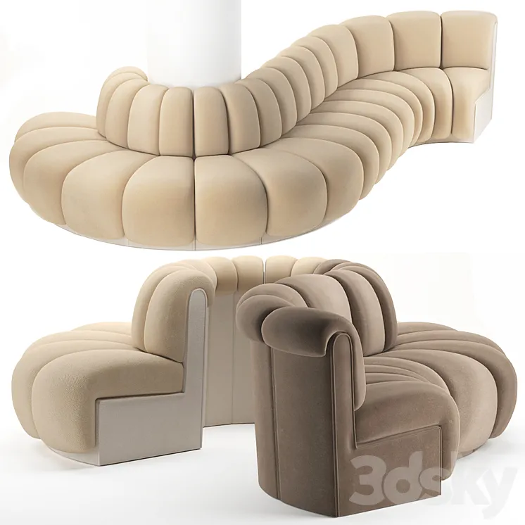 Assemble the sofa 3DS Max