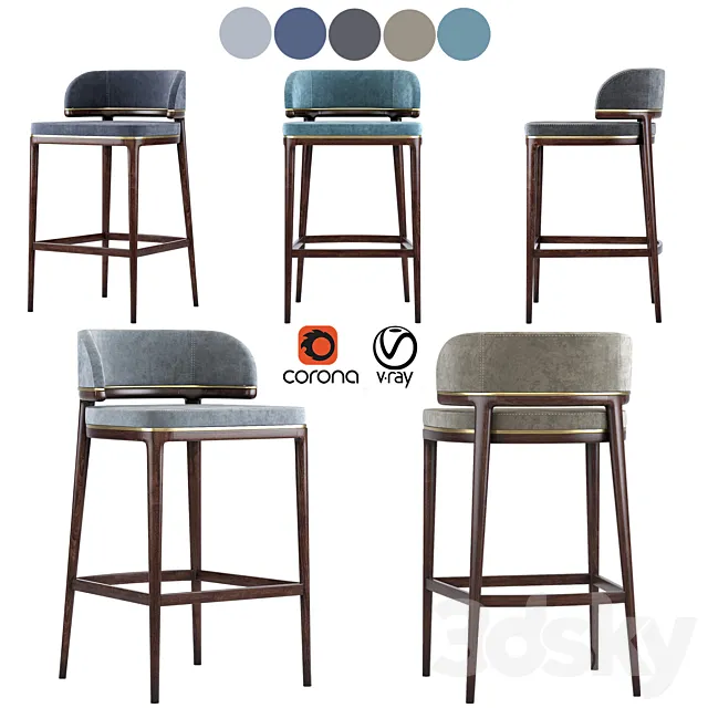 Aster grange bar stool 3DS Max Model