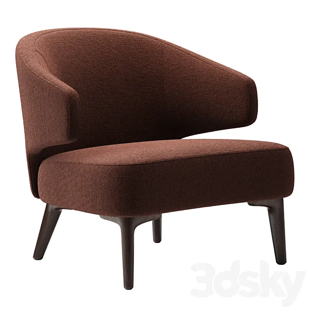 Aston Armchair By Minotti 3ds Max