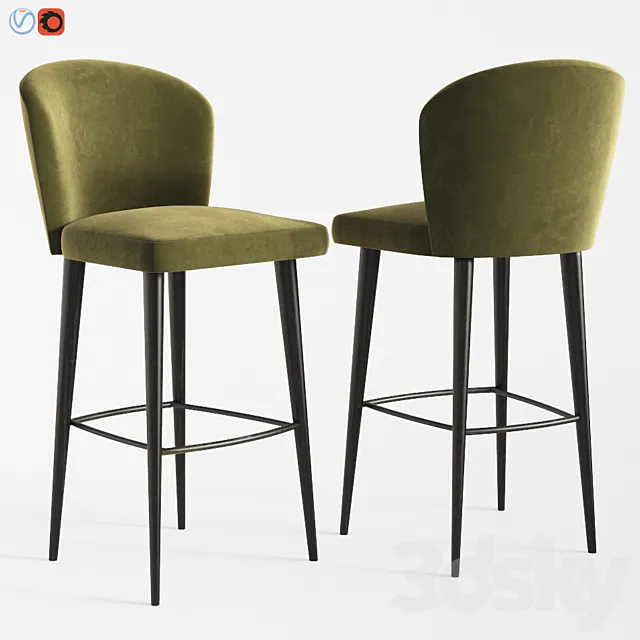 Aston BarStool Minotti 3ds Max