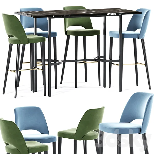 Astor Bar Stool And Bar Table 3ds Max