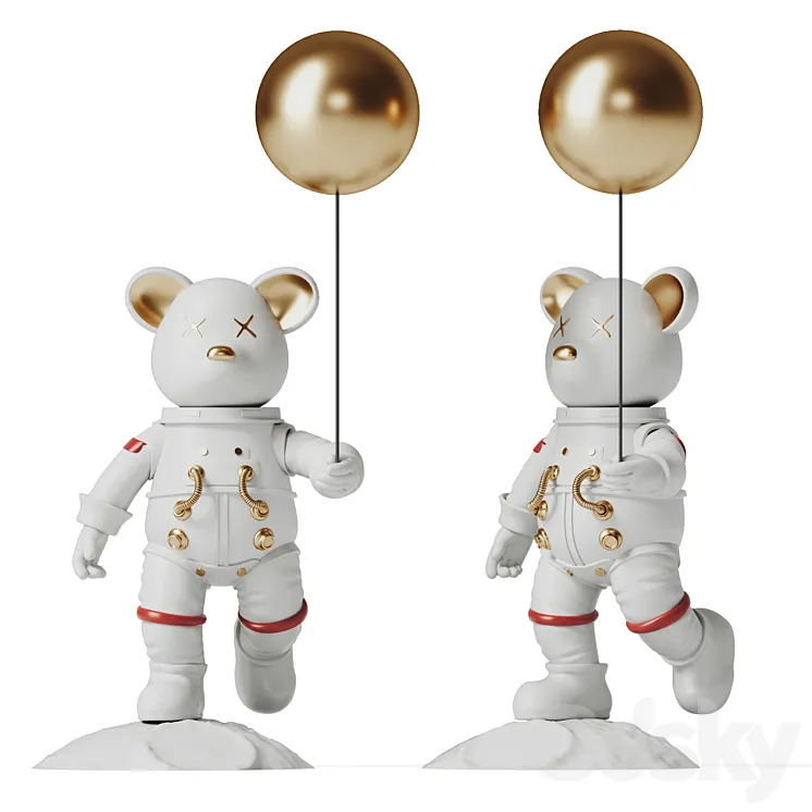 astronaut bear 3DS Max