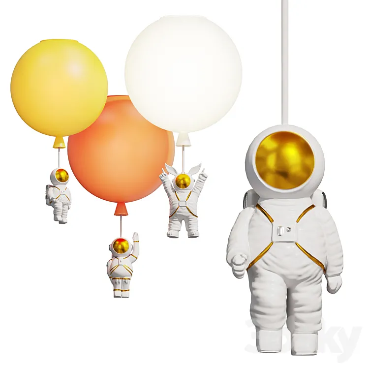 Astronaut lamp MERCURY 3DS Max Model