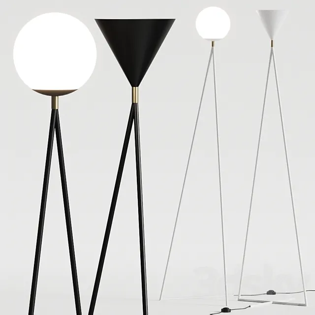 Atelier Areti One Globe _ Cone Floor Lamp 3ds Max