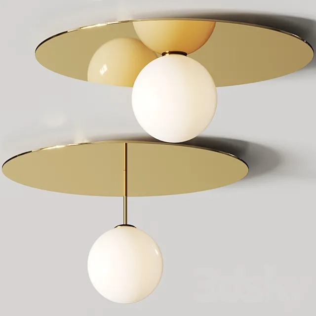 Atelier Areti Plate And Sphere Ceiling Lamps 3DS Max Model