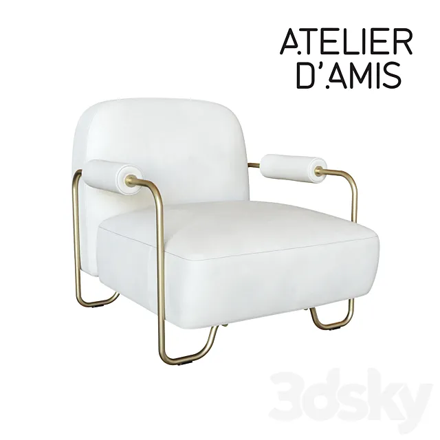 ATELIER D’AMIS PIPELINE MI ARMCHAIR 3ds Max