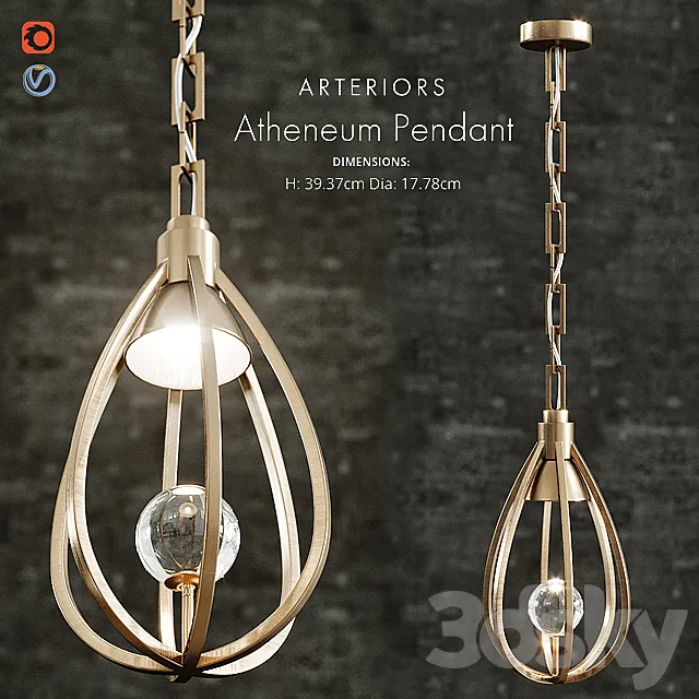 Atheneum Pendant 3ds Max