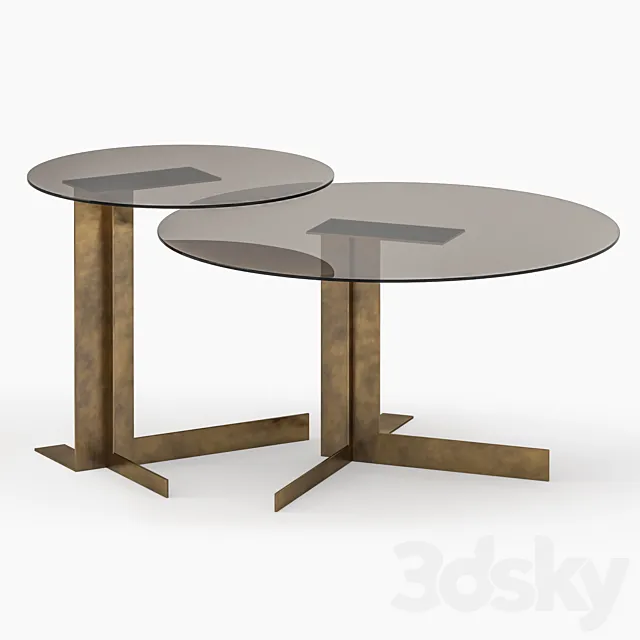 Atlantide coffee & side table 3ds Max
