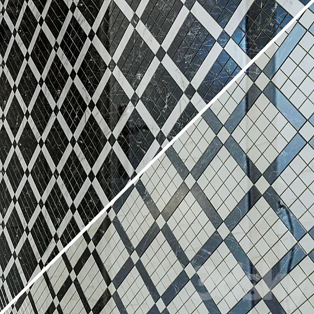 ATLAS CONCORDE MARVEL PRO Gray Fleury Diagonal Mosaic 3ds Max