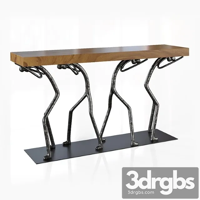 Atlas small natural console table