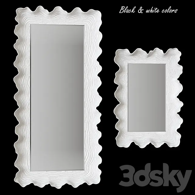 Atoll Rectangular Mirror 3ds Max