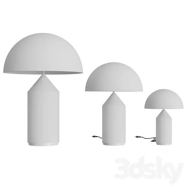 Atollo glass table lamp 3ds Max
