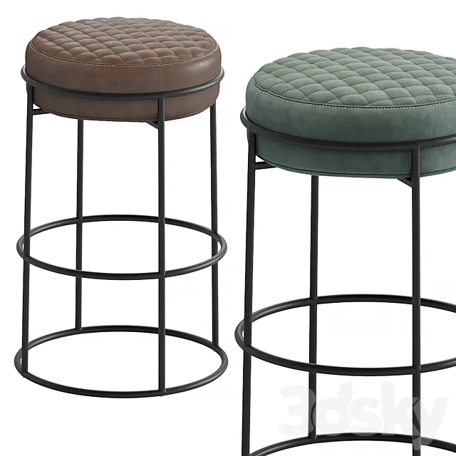 ATOLLO Upholstered stool 3ds Max