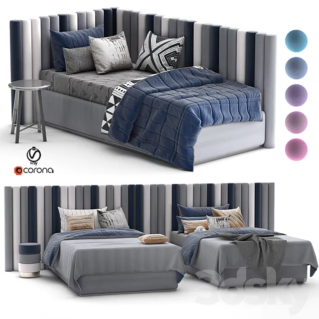 attached and day bed set 40 3DS Max Model