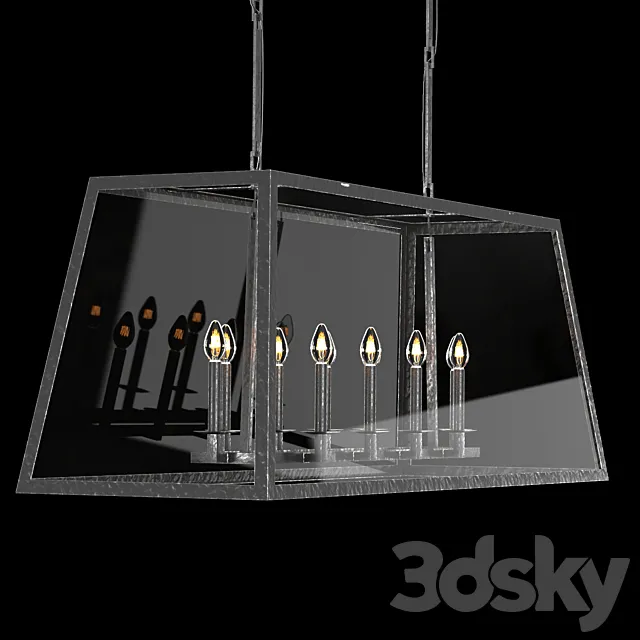 ATWELL LINEAR CHANDELIER 54 3DS Max Model