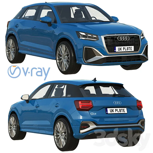 Audi Q2 2021 3ds Max