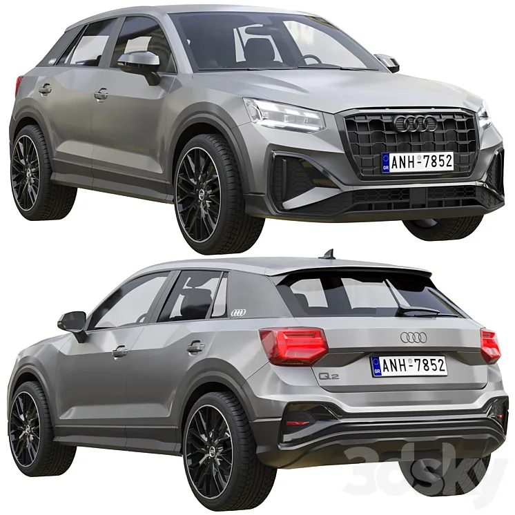 Audi Q2 2021 3DS Max