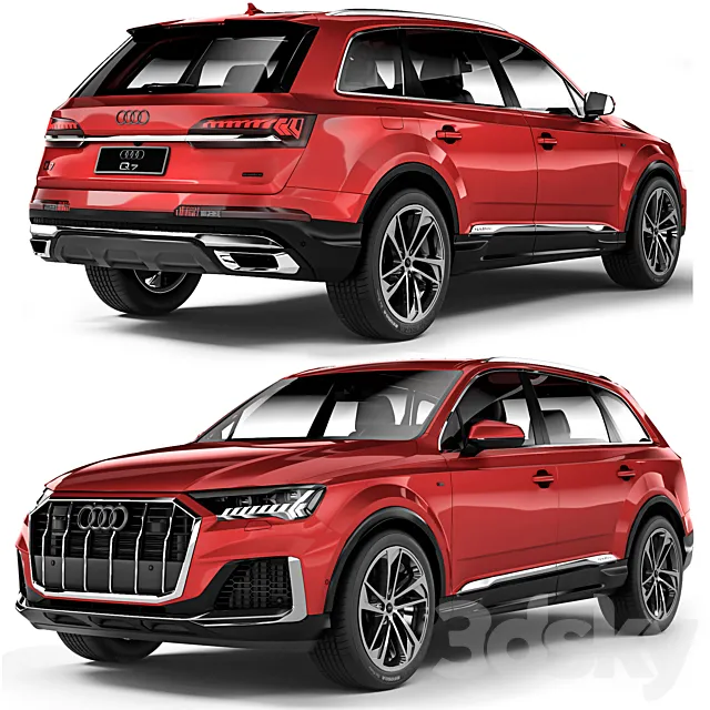 Audi Q7 S-Line 2020 3dsMax Model