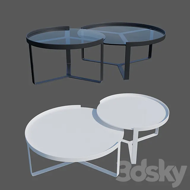 Aula Nesting Coffee Table 3DS Max Model