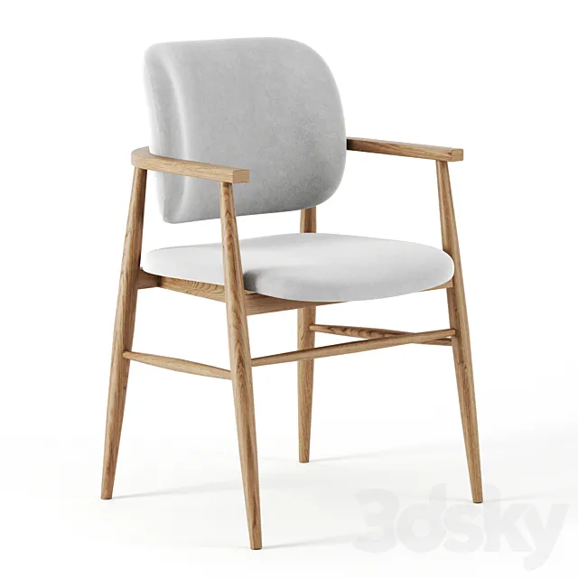 Aura Fabric Dining Chair by Zanui 3ds Max