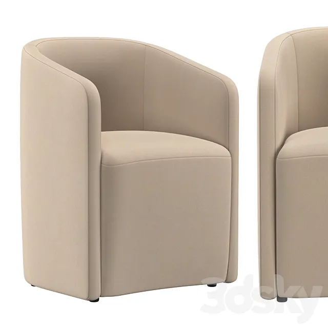 AURELIE BARRELBACK FABRIC ARMCHAIR 3ds Max