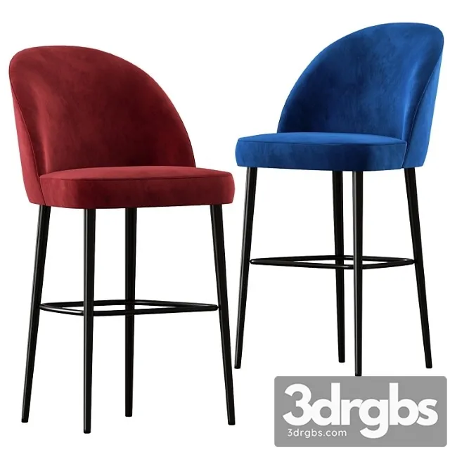 Austen bar stool plush velvet by heals