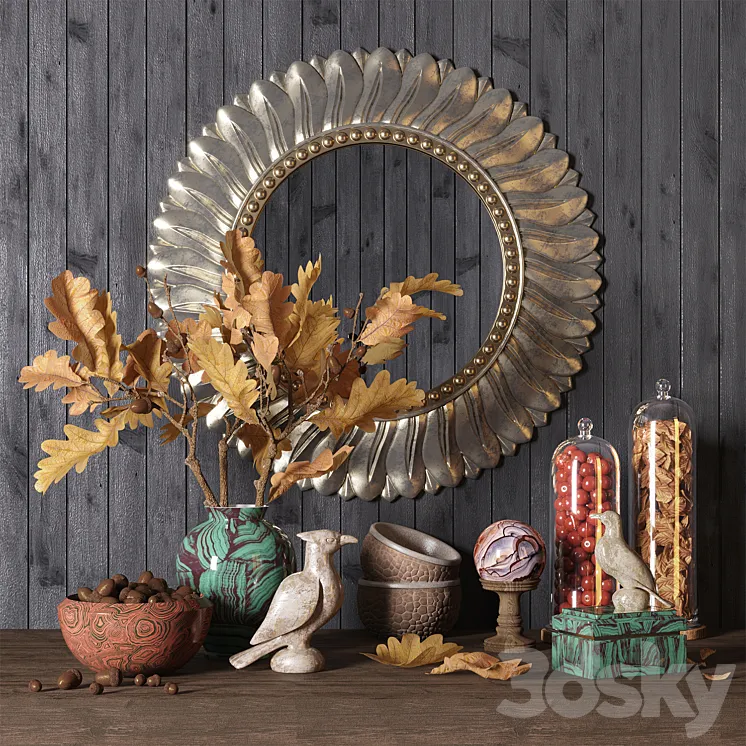 Autmn decorative set 3DS Max