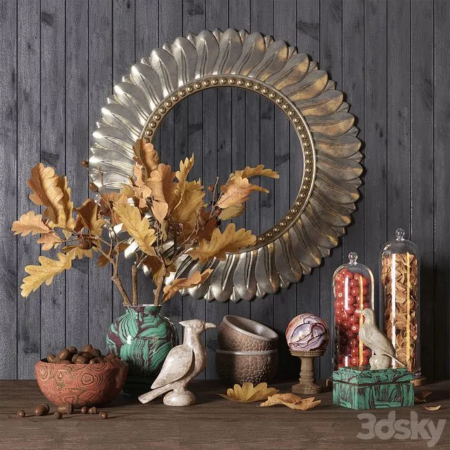 Autmn decorative set 3dsMax Model