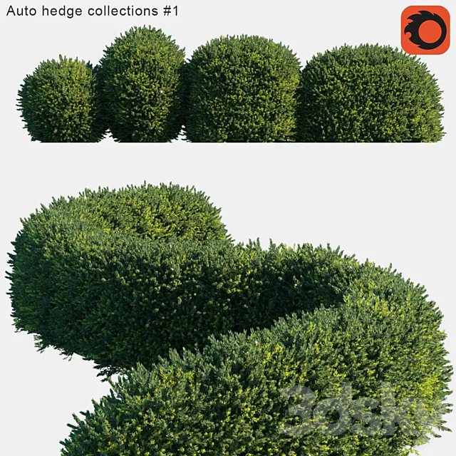 Auto hedge collections # 1 3ds Max