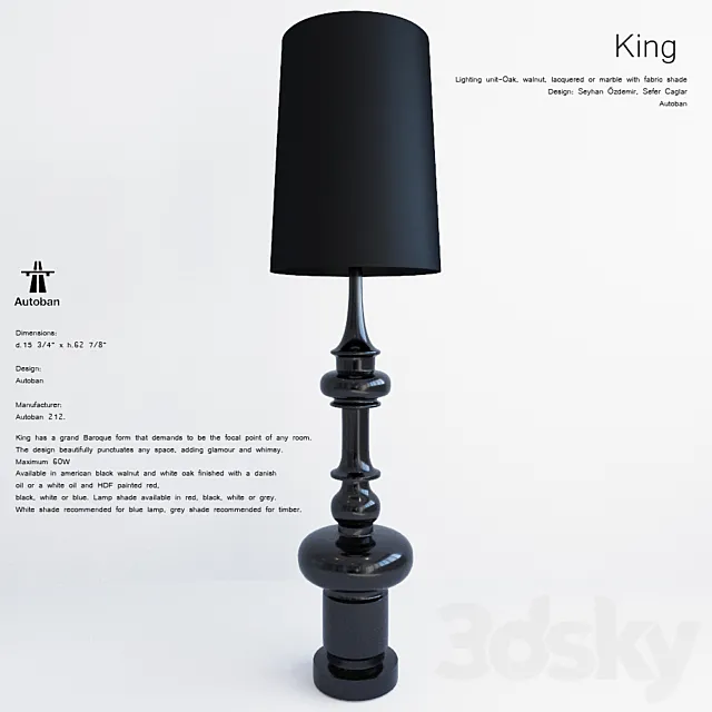 Autoban King lamp 3ds Max