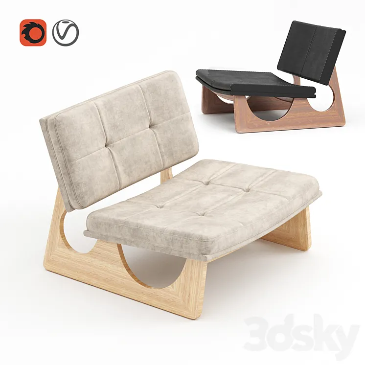 Autoban Sledge Lounge Chair 3DS Max