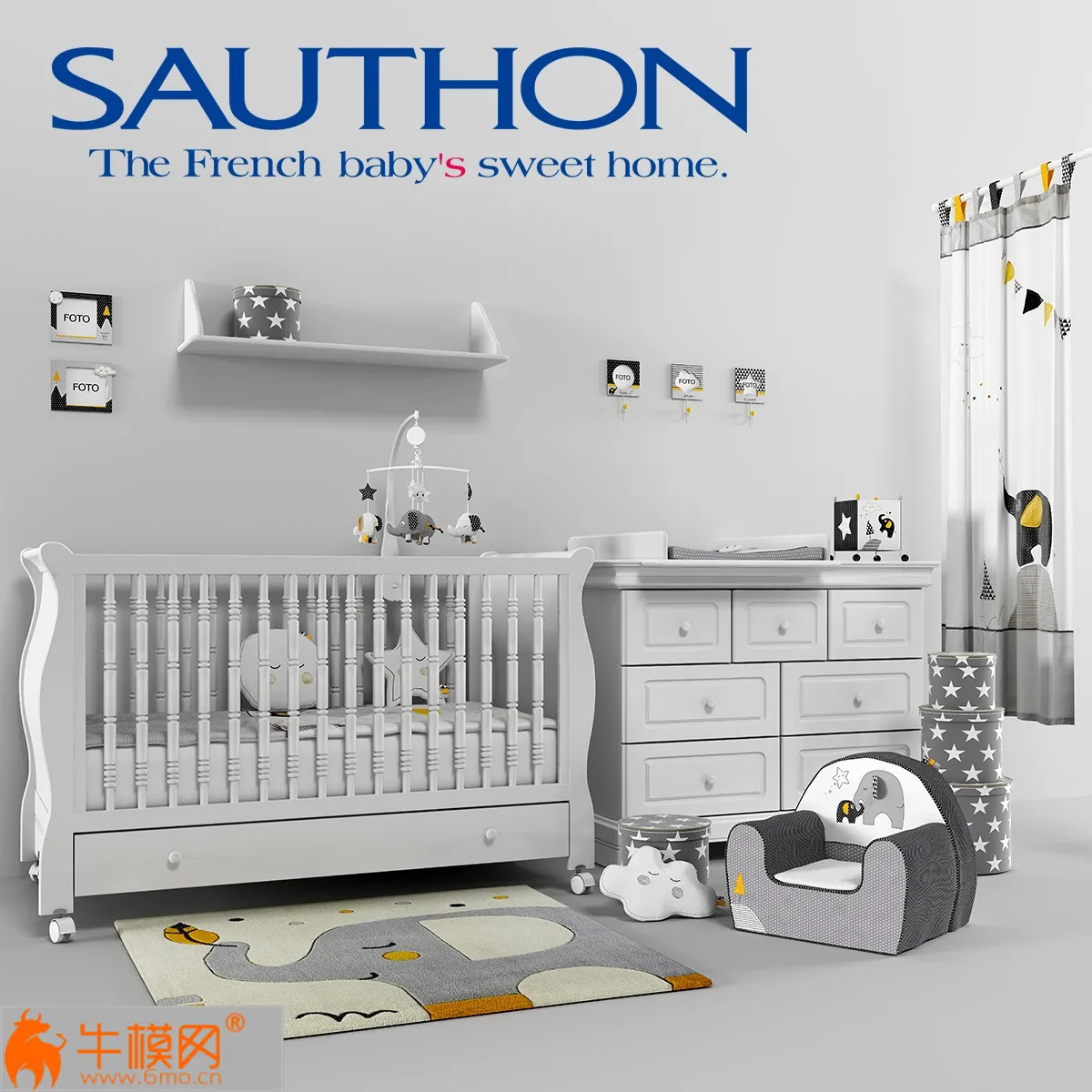 Baby room SAUTHON Babyfan SAUTHON Elodie Blanc – 1066
