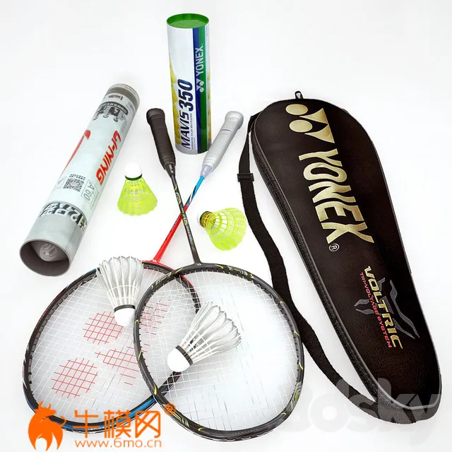 Badminton set (max 2011 Vray, obj) – 1076