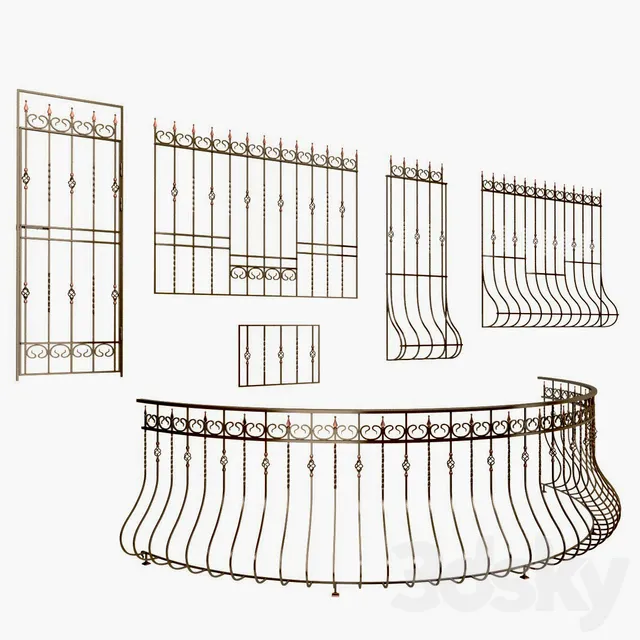 Balcony fencing and window grilles – 1087