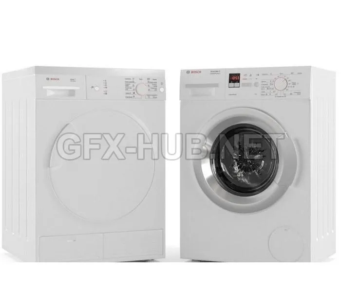 Bosch 7.0kg Condenser Dryer Wte84105gb And 6kg Was – 1226