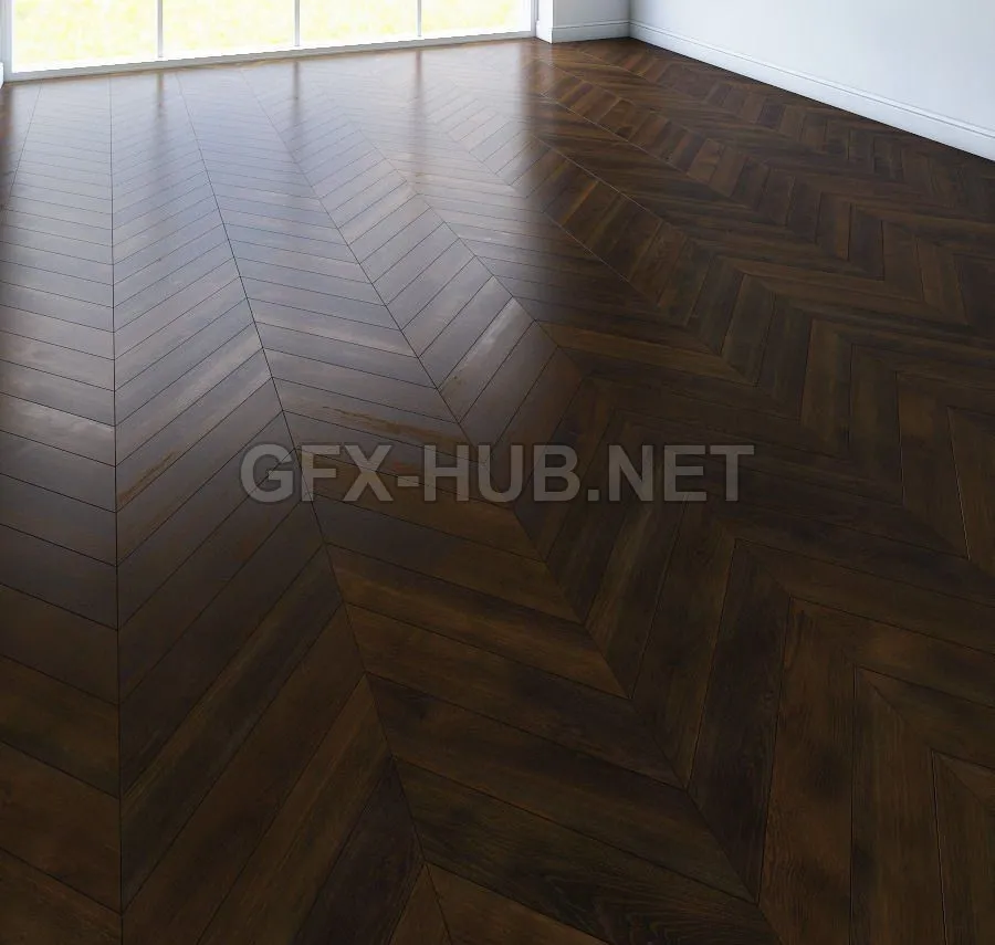 Cgtrader – Parquet chevron classic dark Floor 3d model – 1369
