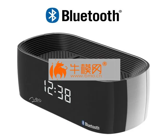 Clock Radio Titanium Bluetooth Alarm – 1455