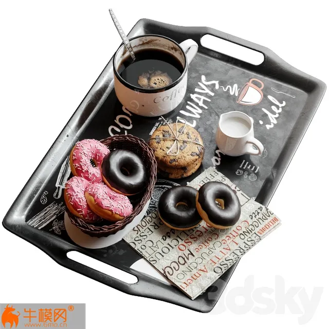 Coffee set with donuts – 1471