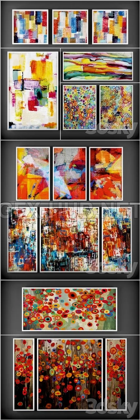 Collection of paintings in a contemporary style – 1482