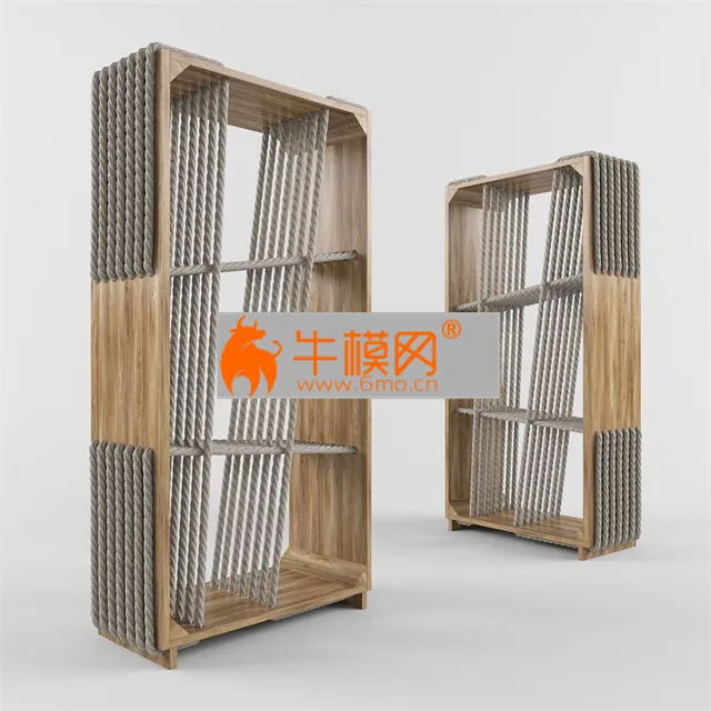 Cross-ropes shelf by Kata Monus & Tamas Bozsik – 1552