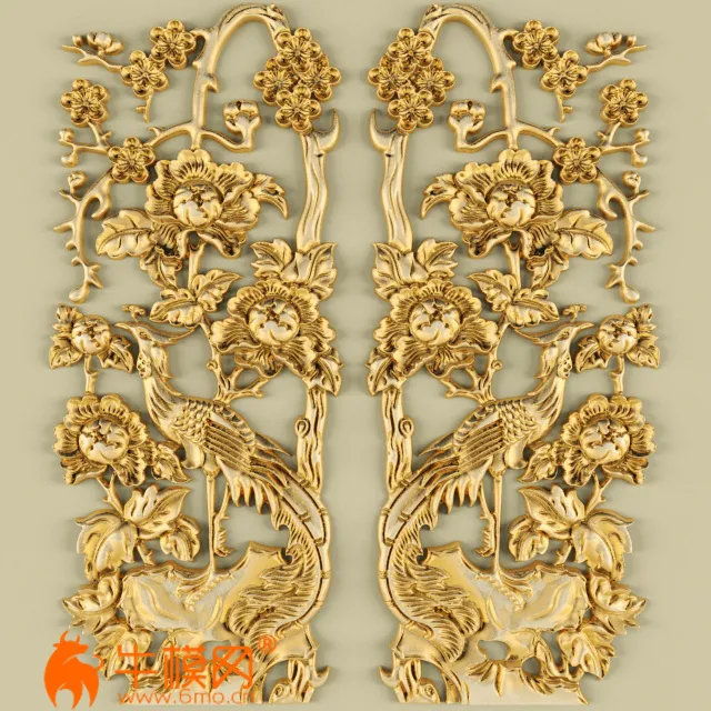European carved plaster 03 (max, obj) – 1711