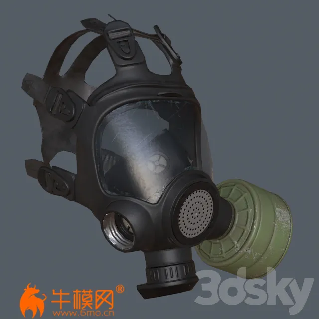 Gas mask (max 2014, obj, fbx) – 1848