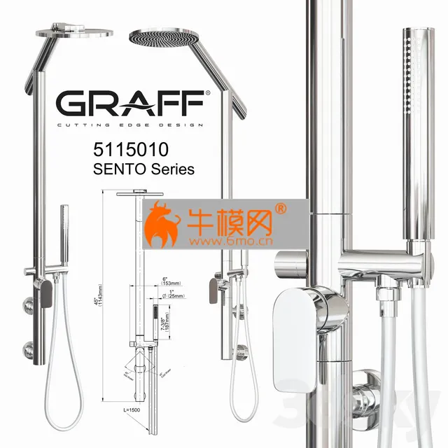 Graff Shower set 5115010 SENTO Series – 1882