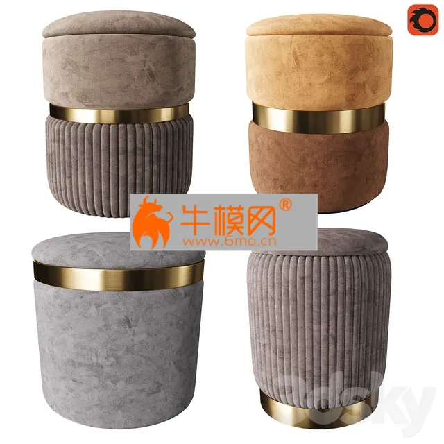 Set of modern ottomans 3 – 2799