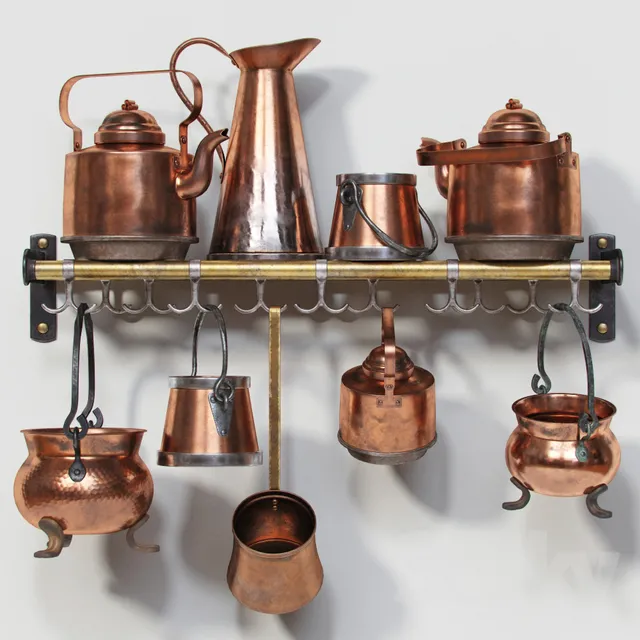 Set of Old Copper Utensils – 2800